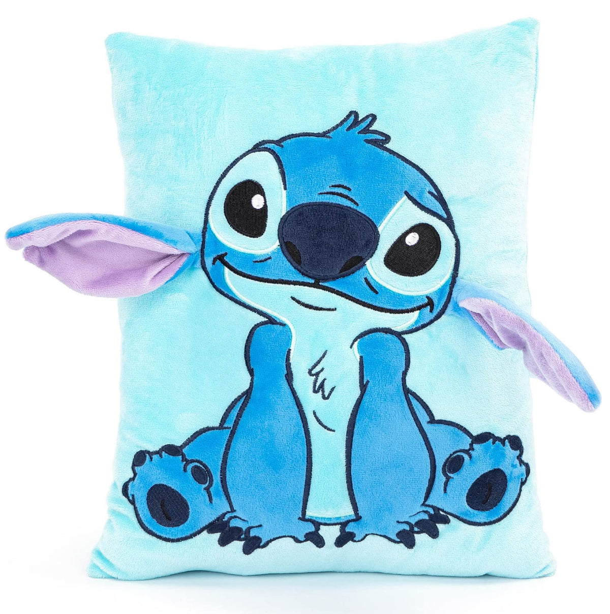 Disney Stitch Kuscheltier Kissen 28x38cm - 3D Plüsch-Kuschelkissen superweiches Bettkissen Kinderzimmer